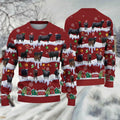 FUNSTUFFPRINT Black Angus Ugly Christmas Sweater, Farmers Sweater For Black Angus Loves Ugly Sweater