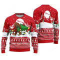 FUNSTUFFPRINT Bigfoot Mery Squatchmas Ugly Christmas Sweater For - Gift For Christmas Ugly Sweater