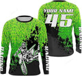 FUNSTUFFPRINT Custom Dirt Bike Jersey Personalized Motocross Racing Shirt for Men Women 3D Long Sleeve T-Shirt