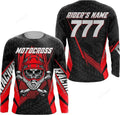 FUNSTUFFPRINT Custom Motocross Racing Jersey Skull Dirt Bike Shirt Men Women Kid MX Off-Road 3D Long Sleeve T-Shirt