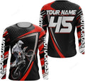 FUNSTUFFPRINT Custom Motocross Racing Jersey, Motorcycle Shirt, MX Racing Dirt Bike Jersey Off-Road Shirt for Men Women 3D Long Sleeve T-Shirt