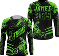 FUNSTUFFPRINT Custom Motocross Jersey Adult, Extreme Racing Dirt Bike Shirt Motorcycle 3D Long Sleeve T-Shirt