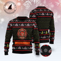FUNSTUFFPRINT Firefighter Lover Ugly Christmas Sweater: Best Christmas Gift with Noel Malalan Signature Perfect Christmas Gift Ugly Sweater