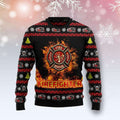 FUNSTUFFPRINT Festive Firefighter Ugly Christmas Sweater for Men & Women, Firefighter sweatshirt christmas Ugly Sweater