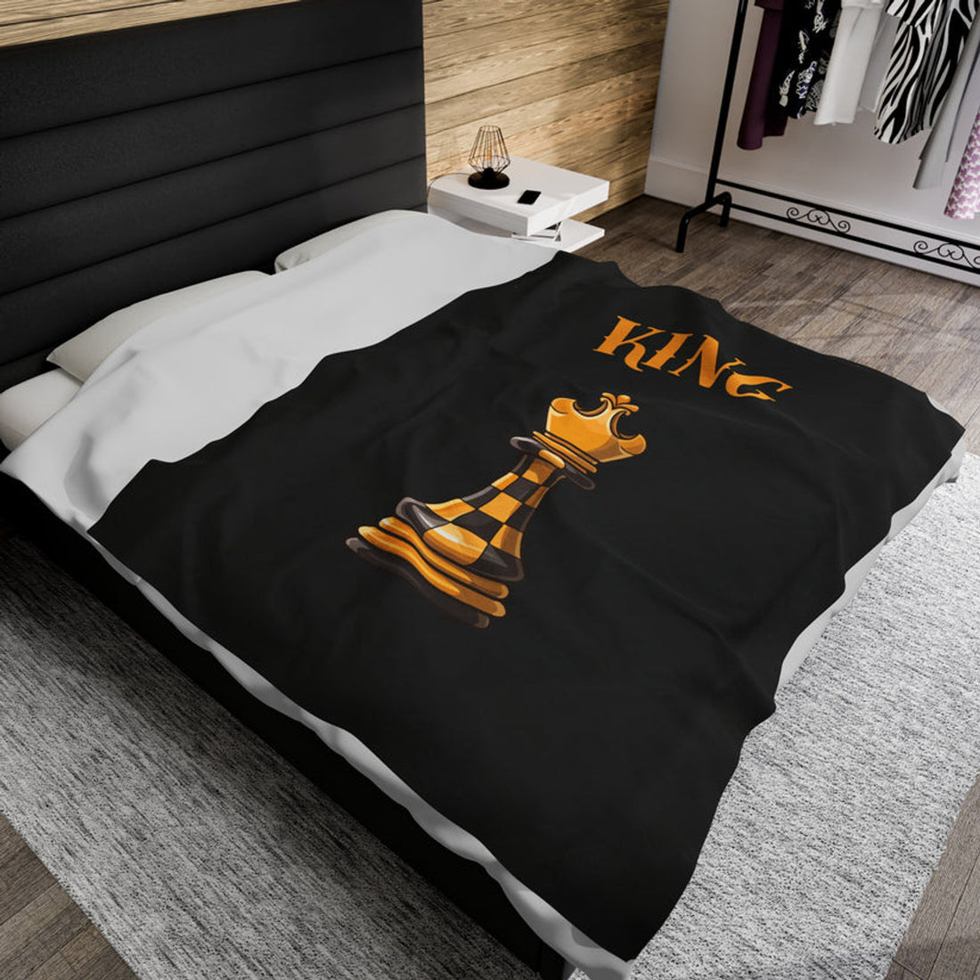 FUNSTUFFPRINT King Velveteen Plush Blanket