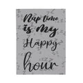 FUNSTUFFPRINT Naptime is My Happy Hour Velveteen Plush Blanket