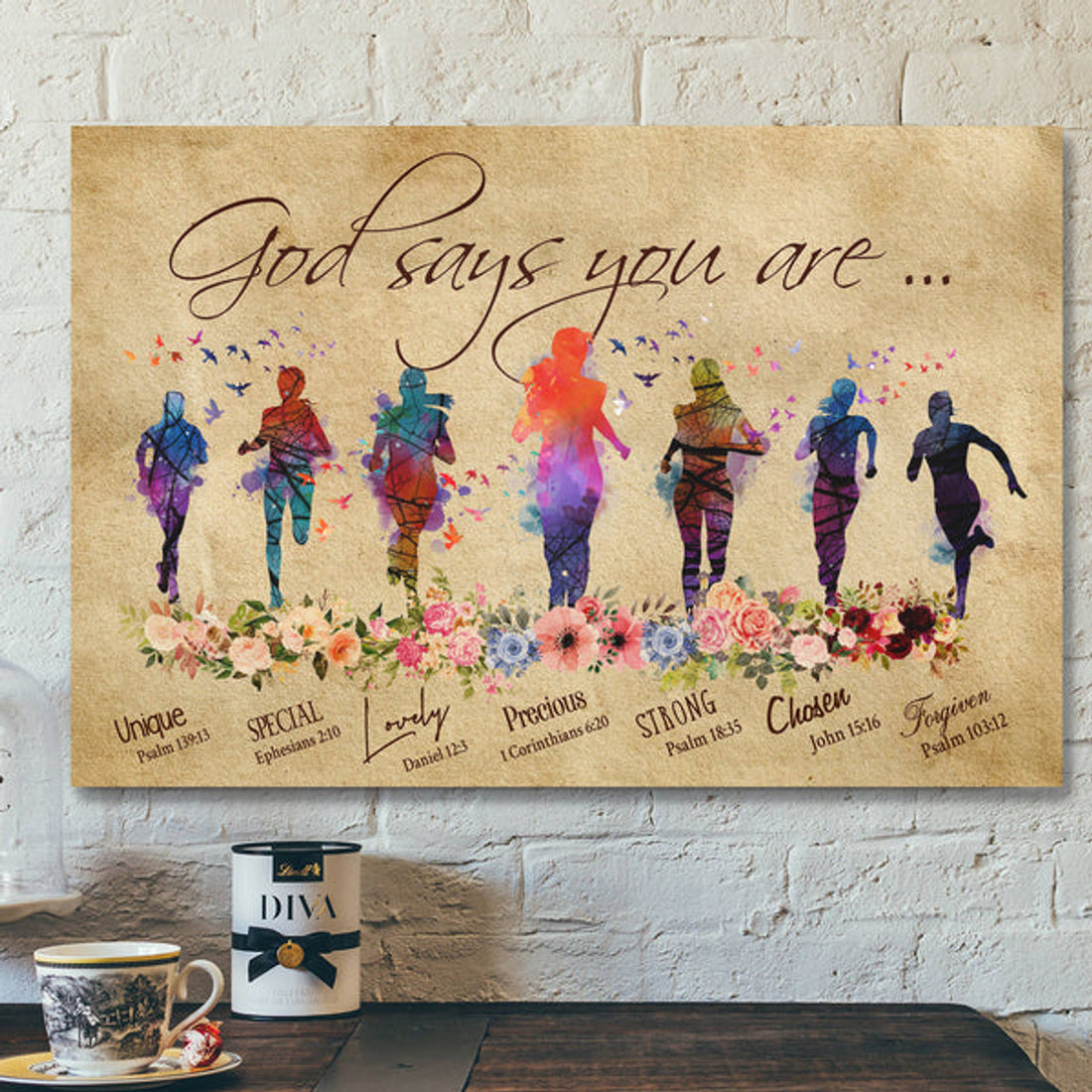 Bible Verse Wall Art Canvas - Jesus Canvas - Christian Canvas Art - Girl Always Go Canvas Poster