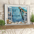 Turtle - Whenever God Closes A Door - Christian Canvas Prints - Faith Canvas - Bible Verse Canvas 