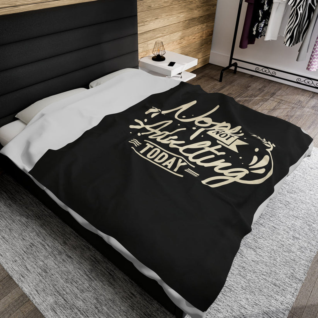FUNSTUFFPRINT Nope Velveteen Plush Blanket