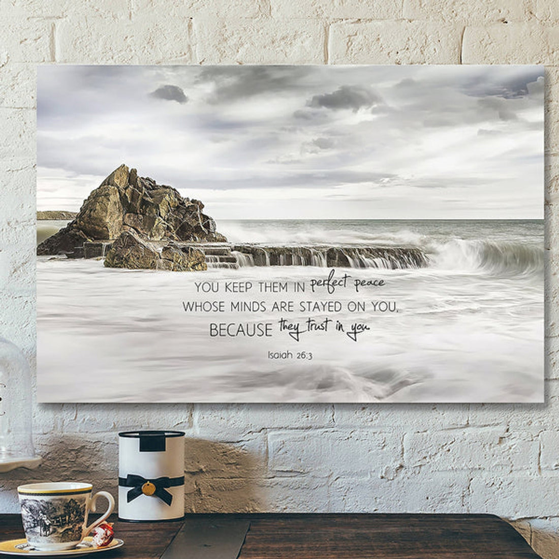 You Keep Them In Perfect Peace Whose Minds Are Stayed On You - Christian Canvas Prints - Faith Canvas - Bible Verse Canvas 