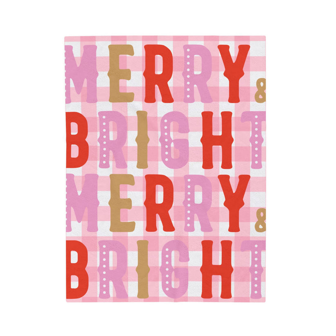 FUNSTUFFPRINT Merry Bright Velveteen Plush Blanket