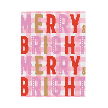 FUNSTUFFPRINT Merry Bright Velveteen Plush Blanket
