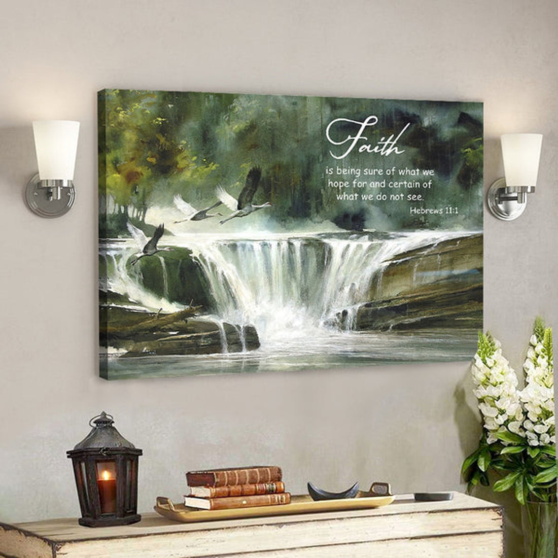 Faith Is Being Sure Of What We Hope For - Jesus Canvas - Bible Verse Canvas Wall Art - Scripture Canvas 