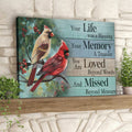 You Life Was A blessing - Cardinal Bird - Christian Canvas Prints - Faith Canvas - Bible Verse Canvas 