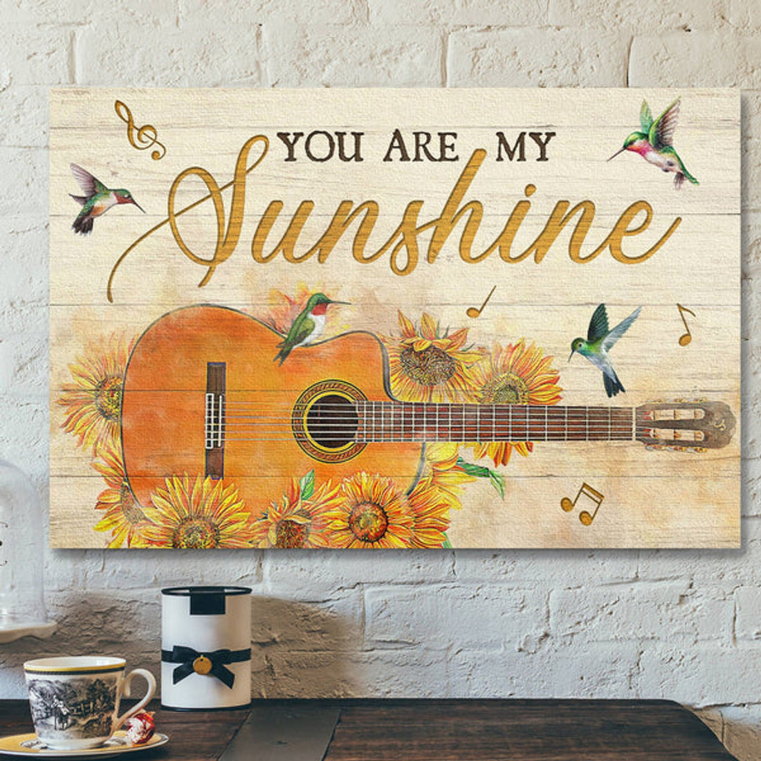 God Jesus Landscape Canvas Prints - God Wall Art - Jesus - Stunning Guitar - You Are My Sunshine