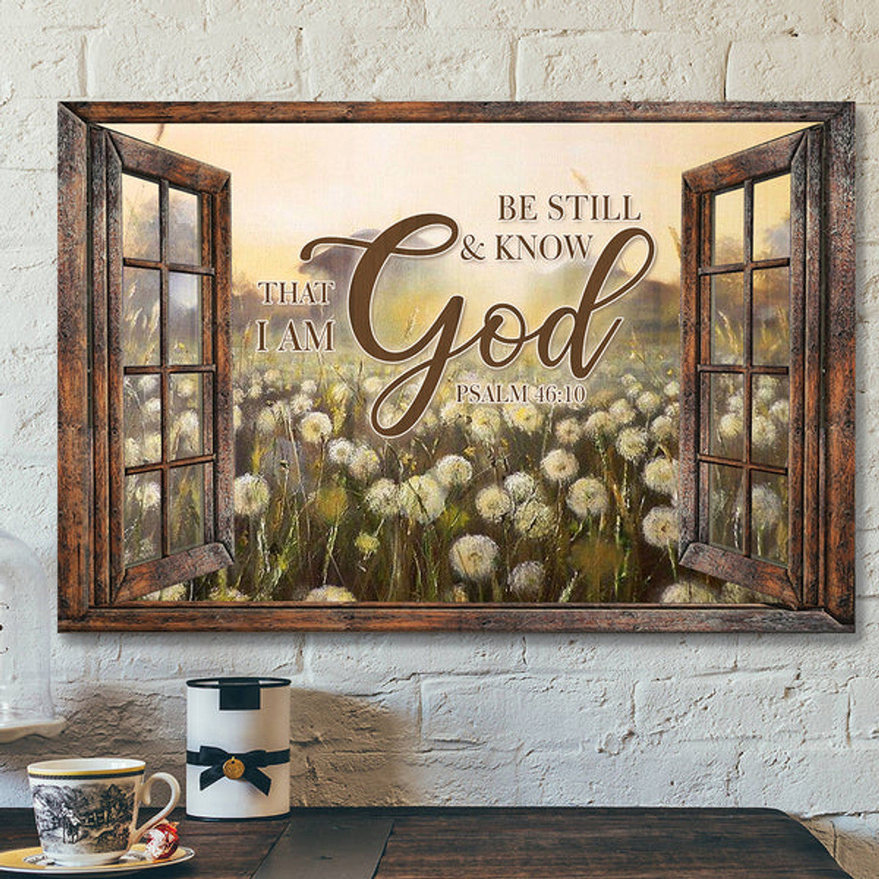 Bible Verse Canvas - Jesus Poster - Be Still & Know That I Am God
