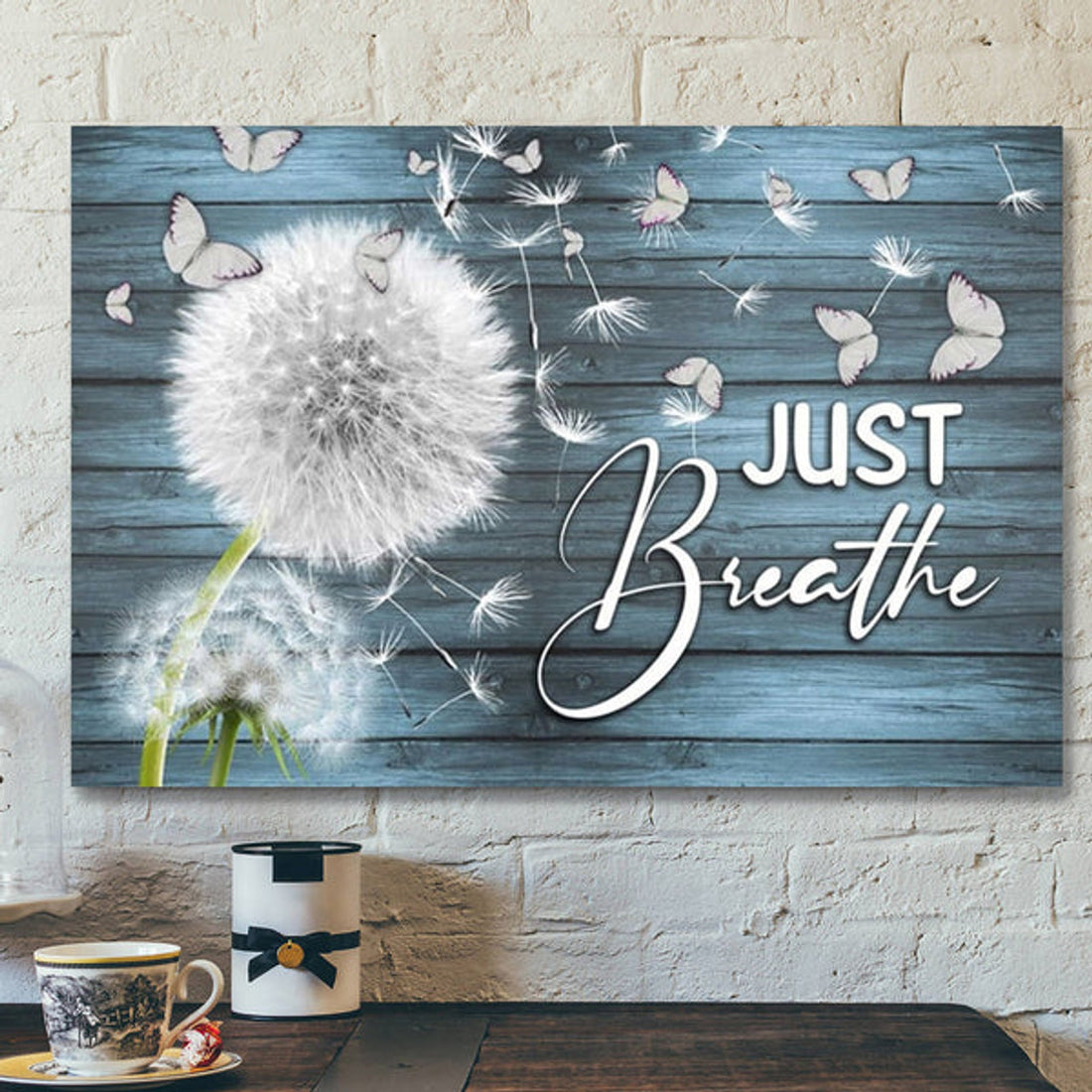 Just Breathe Dandelion Canvas Posters - Christian Wall Art