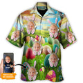 Custom Easter This Is My Easter Shirt Bunny Cute Custom Photo - Hawaiian Shirt - Personalized Photo Gifts