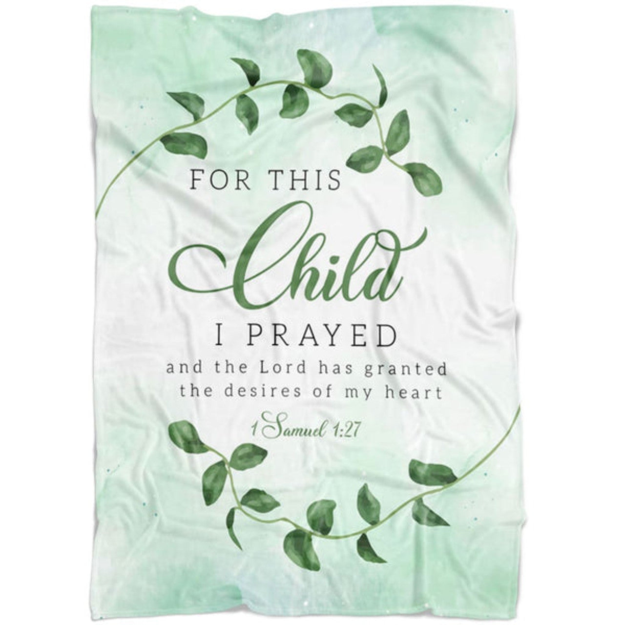 FUNSTUFFPRINT 1 Samuel 127 For This Child I Prayed Fleece Blanket - Christian Blanket - Bible Verse Blanket