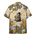 Custom Lovelypod - 3D Sloth and Beer Custom Hawaii Shirt, Hawaiian Shirts for Men Short Sleeve Aloha Beach Shirt