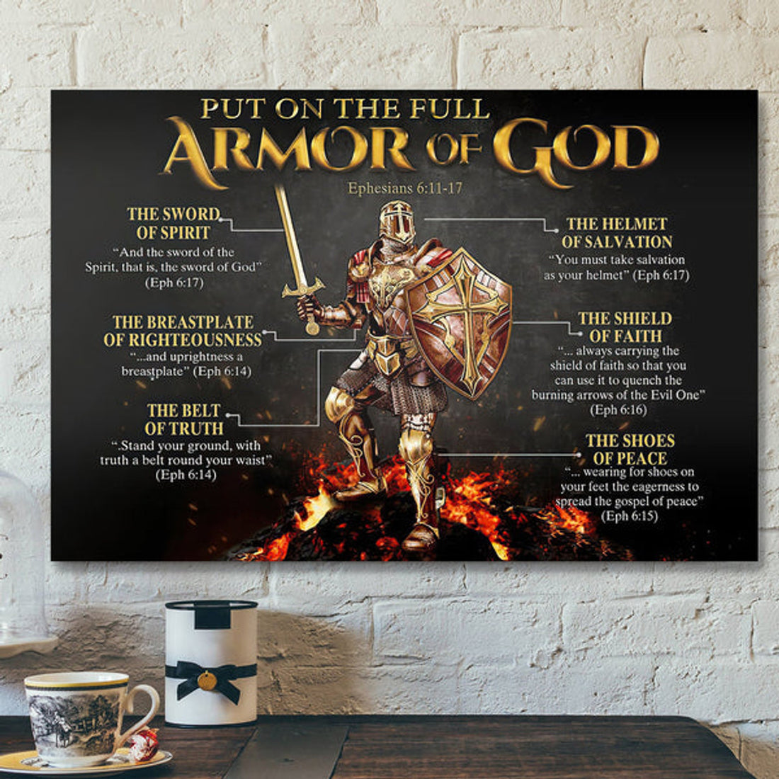 Put On The Full Armor Of God Canvas Wall Art - Christian Canvas - Christian Home Decor 