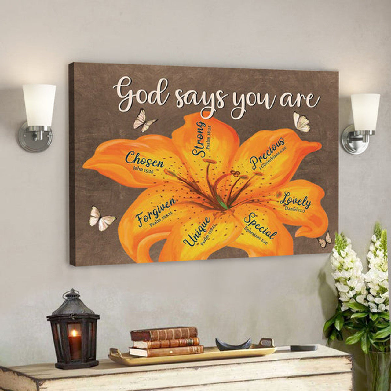 God Says You Are Canvas Wall Art - Christian Canvas Prints - Faith Canvas - Bible Verse Canvas 