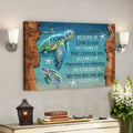 God Jesus Landscape Canvas Prints - God Wall Art - Turtle Under The Ocean - We Only Get One Life So Live It 