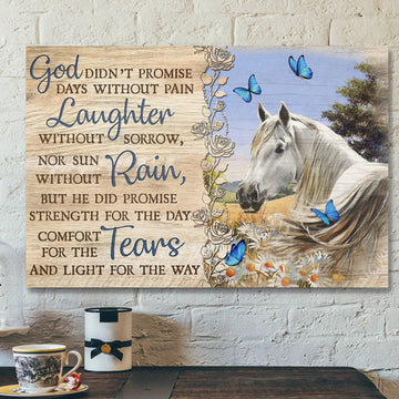 God Jesus Landscape Canvas Prints - God Wall Art - God Didn't Promise Days Without Pain