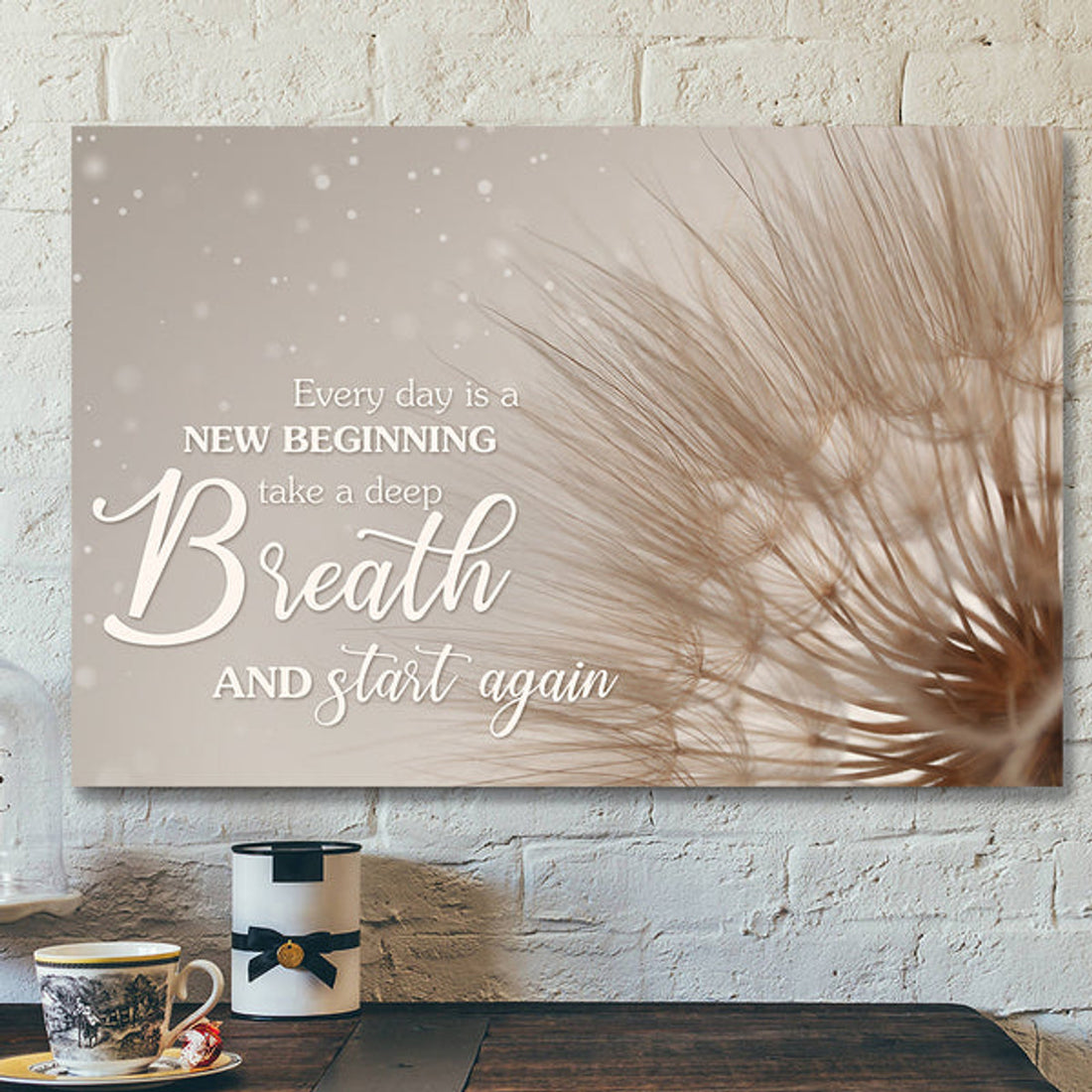 Every Day Is A New Beginning Take A Deep Breath And Start Again - Bible Verse Canvas - Scripture Canvas Wall Art