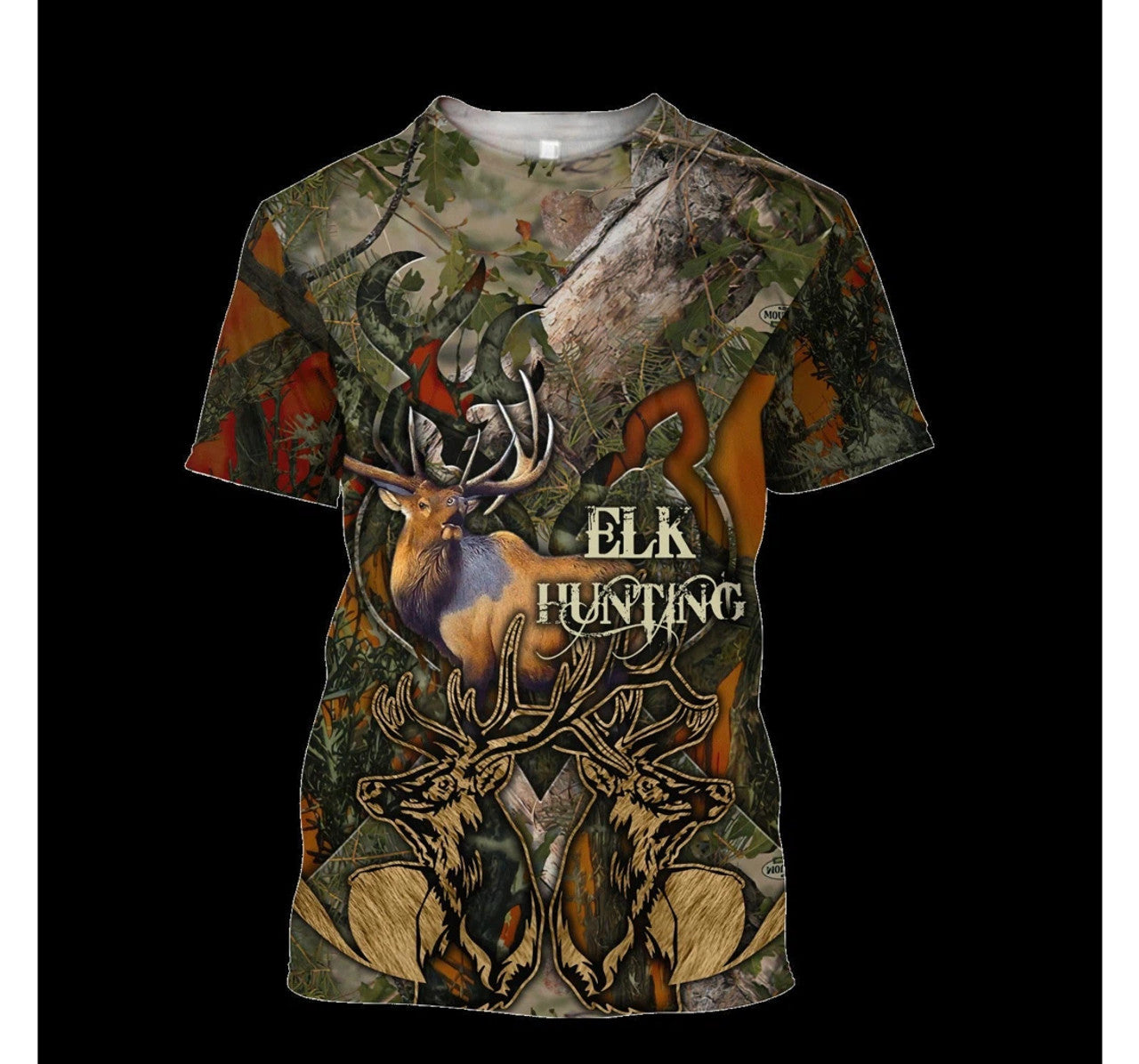 FUNSTUFFPRINT Personalized Pop Pop Elk Hunting Deer Father Grandpa Dad Deer Hunter Vintage - 3D Printed T-shirt