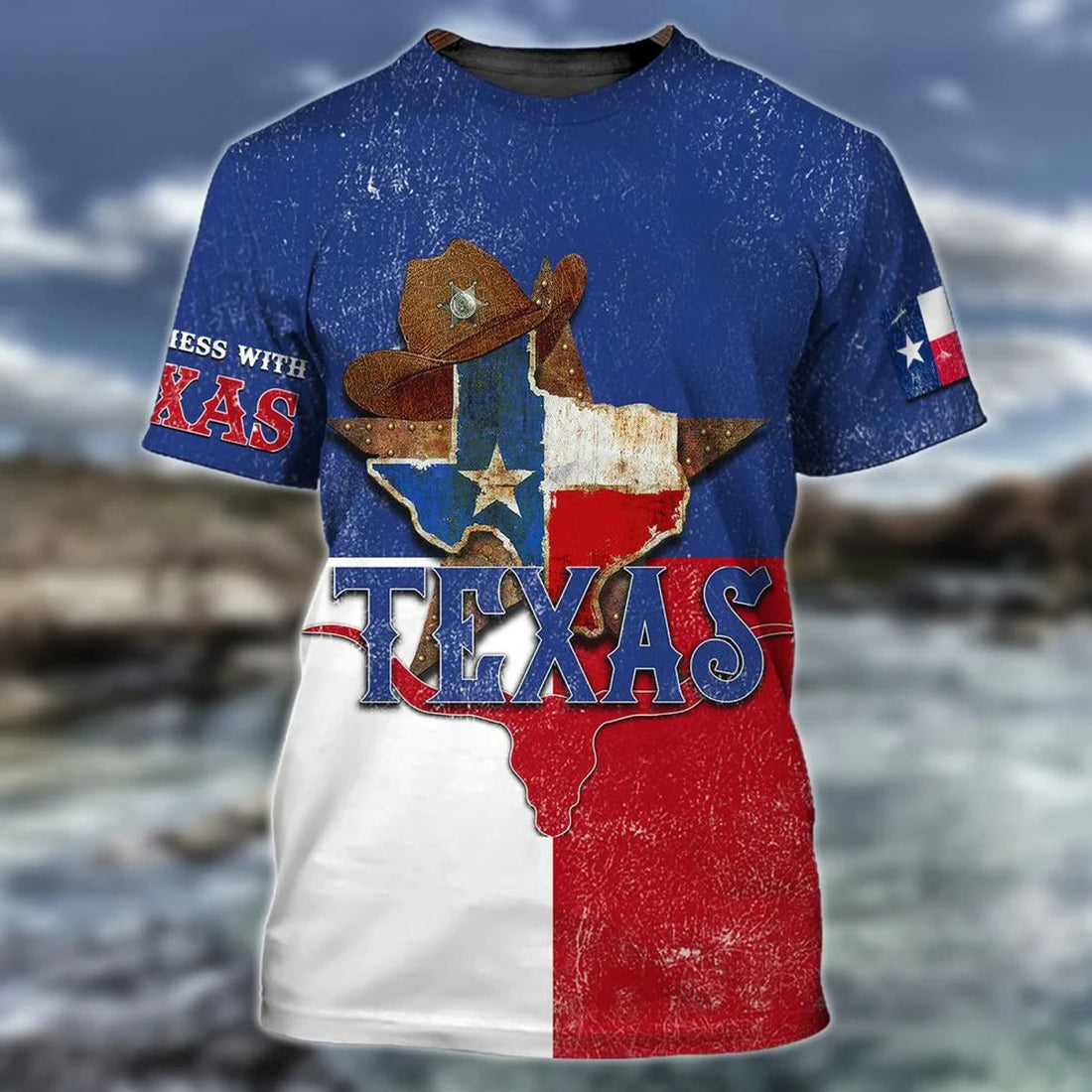3D Full Printed Texas Map Shirt, Don't Mess With Texas T-Shirt, Texan Shirts