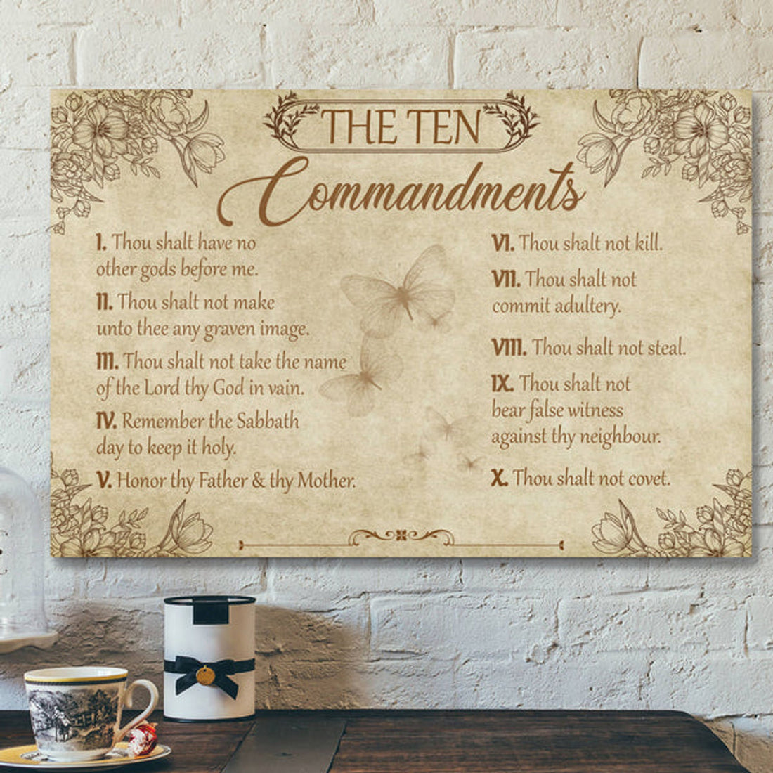 The Ten Commandments Wall Art - Christian Canvas Prints - Faith Canvas - Bible Verse Canvas 
