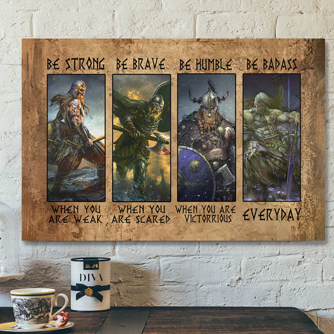 Jesus Canvas Art - Christian Canvas Wall Art - Be Strong Be Brave Canvas Poster