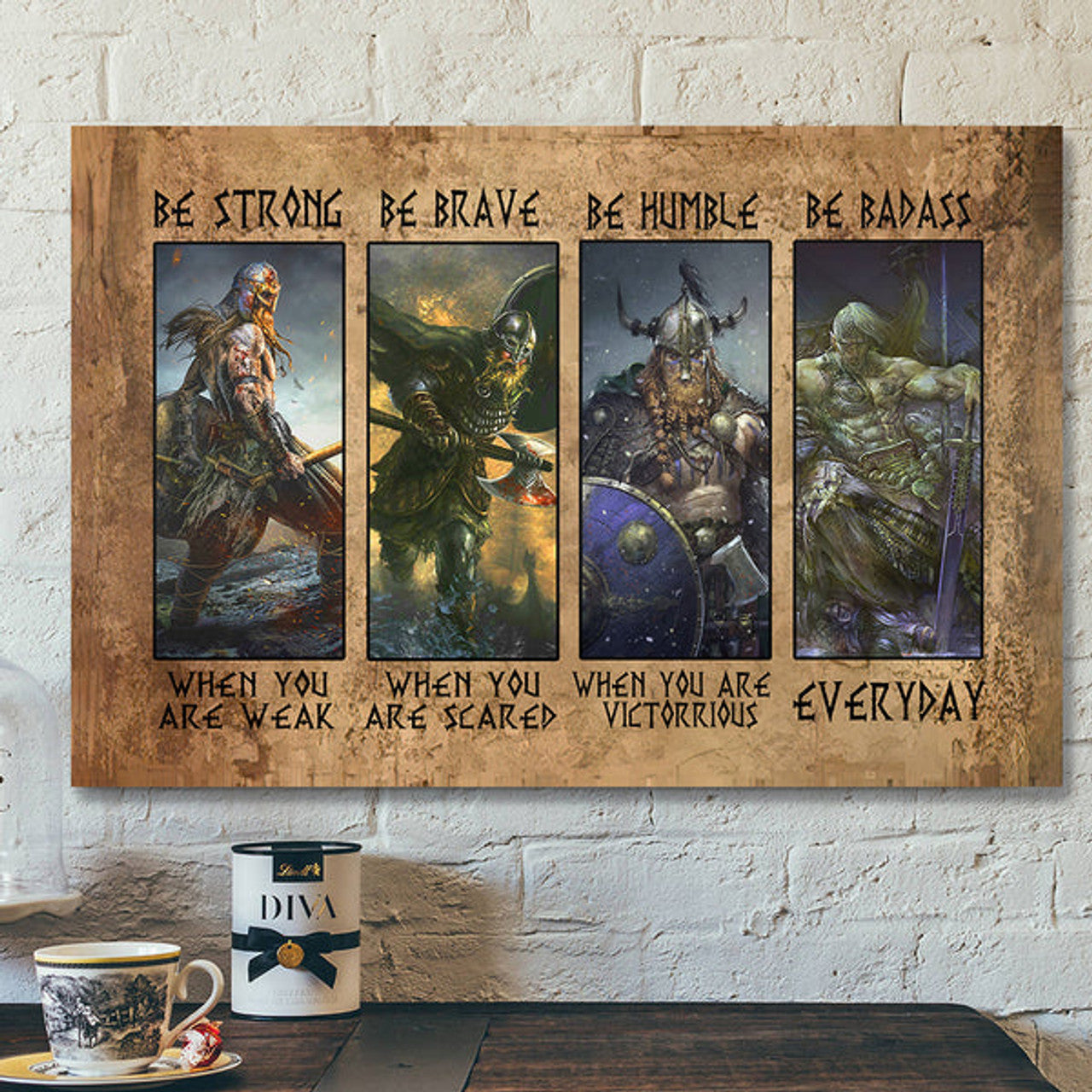Jesus Canvas Art - Christian Canvas Wall Art - Be Strong Be Brave Canvas Poster