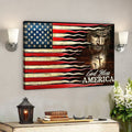 Jesus Canvas Art - Scripture Canvas Wall Art - Christian Canvas Art - God Bles America Canvas Poster 