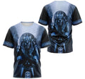 FUNSTUFFPRINT Personalized T-Shirt, Hoodie - Anubis God Blue Ancient Egypt Hieroglyphic Weighing Of The Heart Nekhakha 3D T-shirt