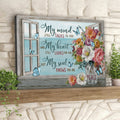 My Mind Still Talks To You - Buttetfly And Flower - Christian Canvas Prints - Faith Canvas - Bible Verse Canvas 
