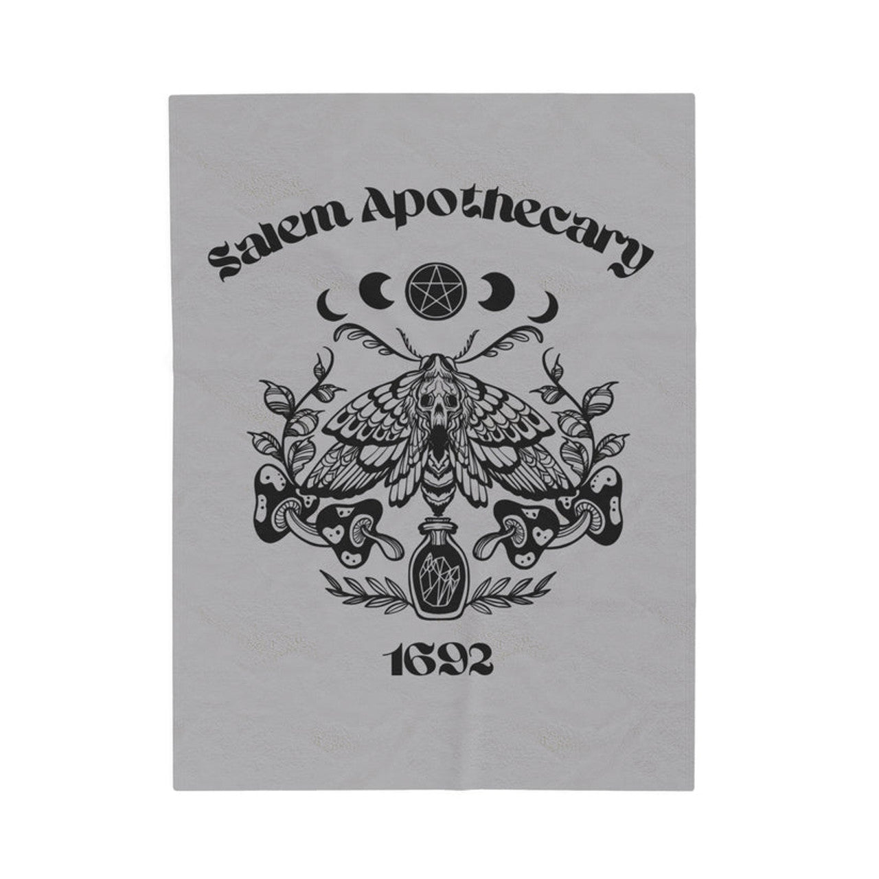 FUNSTUFFPRINT Salem Apothecary 1692 Velveteen Plush Blanket
