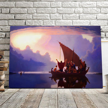 Mark 4:35-41 NIV - Jesus Calms the Storm - Christ Pictures - Christian Canvas Prints - Faith Canvas - Gift For Christian 