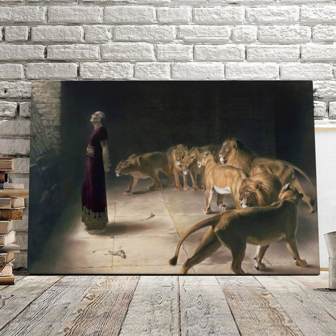 Lions Den - Jesus Pictures - Jesus Canvas Poster - Jesus Wall Art - Christ Pictures - Christian Canvas Prints - Faith Canvas - Gift For Christian 