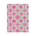 FUNSTUFFPRINT Pink Candy Snowflakes Velveteen Plush Blanket