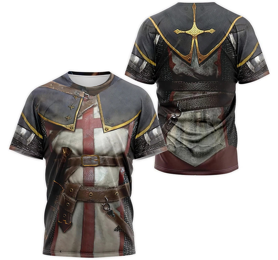 FUNSTUFFPRINT Personalized T-Shirt, Hoodie - Armor Rytieri Knights Templar Costume 3D T-shirt