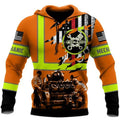 FUNSTUFFPRINT Mechanic Orange 3D Hoodie For Men And Women 3D Hoodie and Zip Hoodie