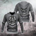 FUNSTUFFPRINT Mechanic Skull 3D Hoodie For Men 3D Hoodie and Zip Hoodie