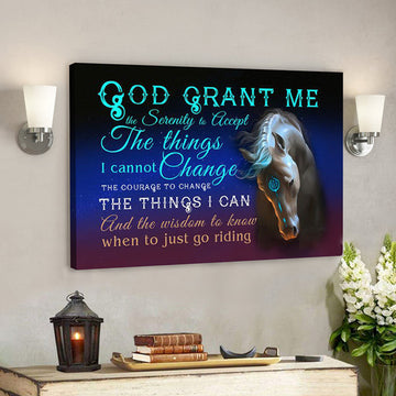 Scripture Wall Decor - Jesus Canvas Art - Wall Art - God Grant Me Canvas Poster 