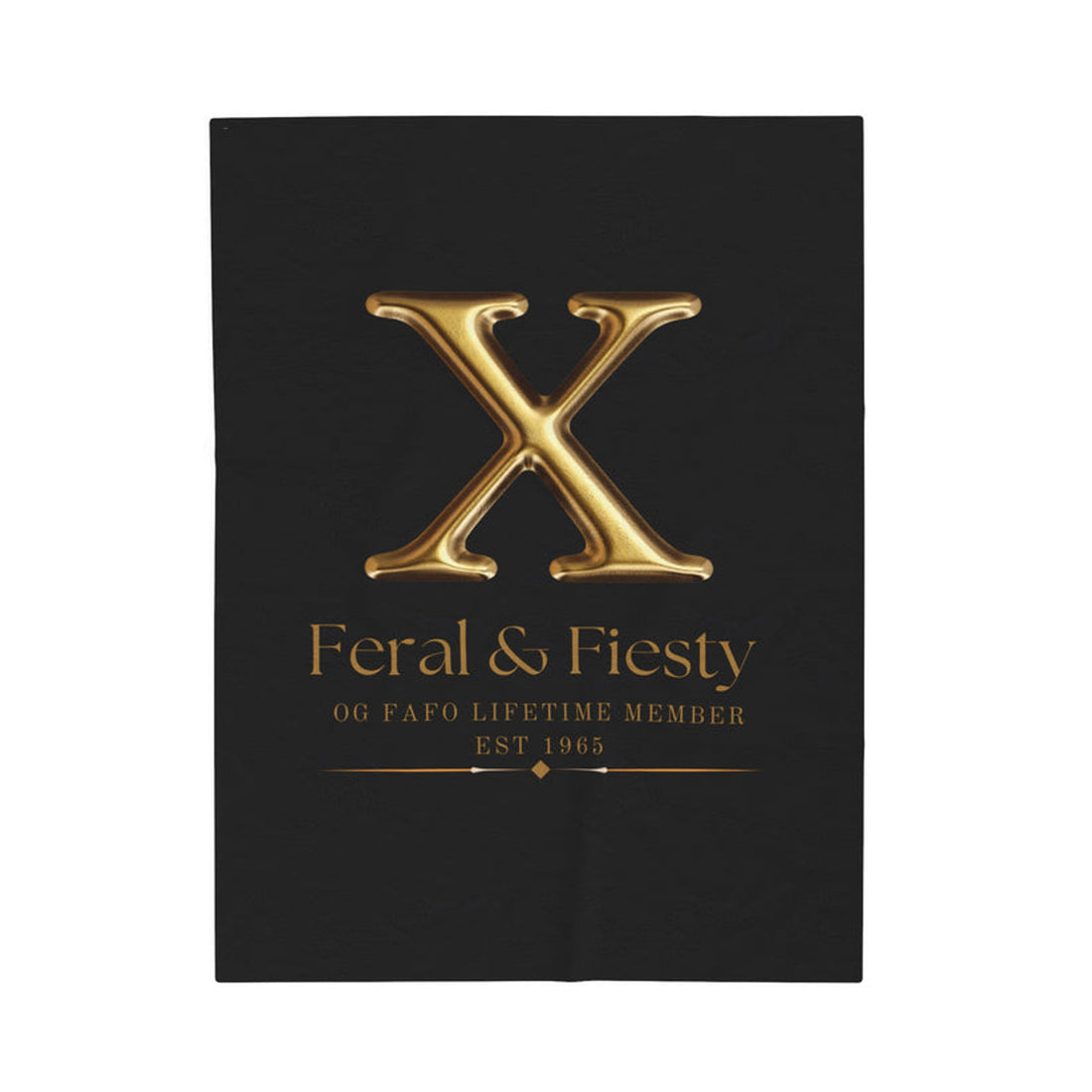FUNSTUFFPRINT Feral & Fiesty Velveteen Plush Blanket