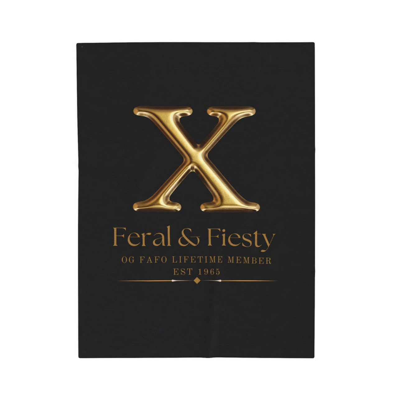 FUNSTUFFPRINT Feral & Fiesty Velveteen Plush Blanket