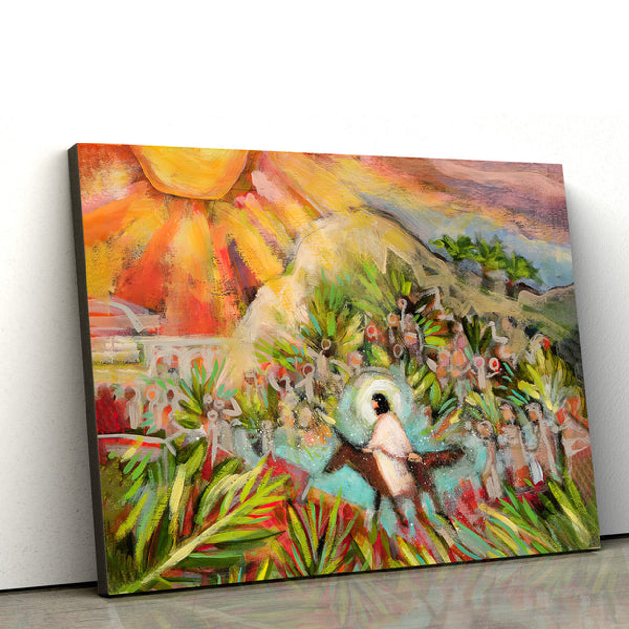 Palm Sunday Canvas Wall Art - Jesus Posters - Religious Wall Decor 