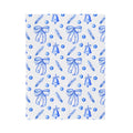 FUNSTUFFPRINT Blue Christmas Velveteen Plush Blanket