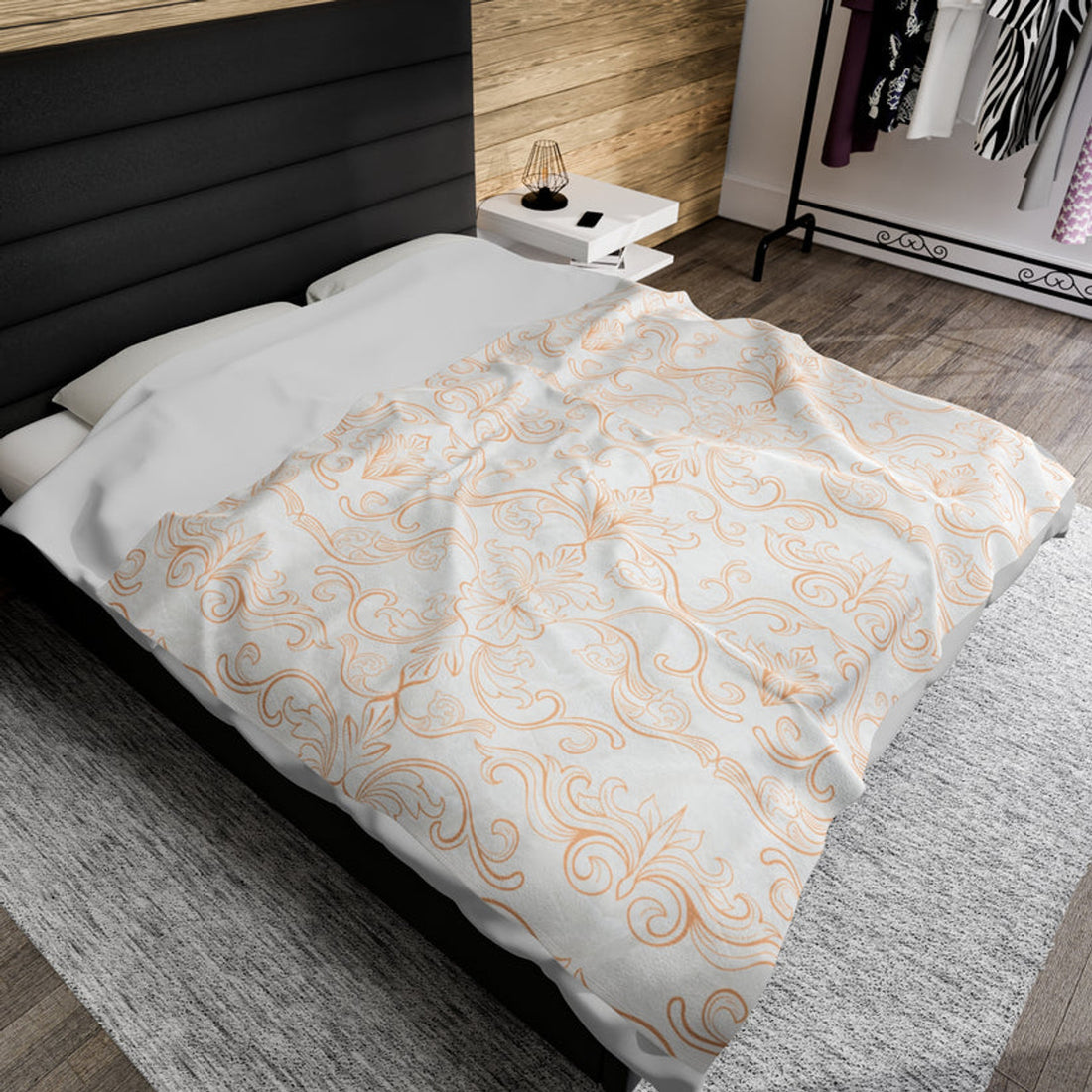 FUNSTUFFPRINT Vintage Velveteen Plush Blanket